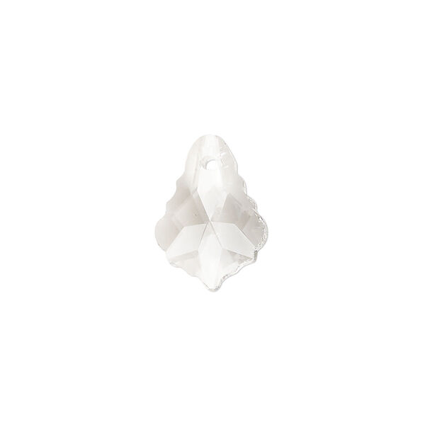 Drop, glass, clear, 16x11mm baroque. Sold per pkg of 10. image number 0