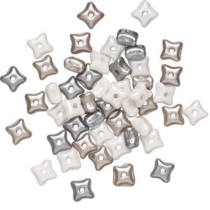 Bead mix, glass, opaque mixed colors, 5x3mm orion. Sold per pkg of 50.