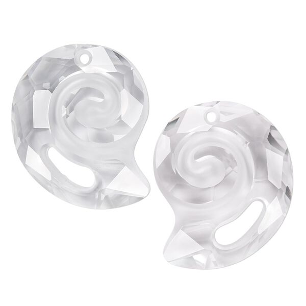 Drop 8pk crystal, Swarovski® 28x24mm pendant twist shell 6731 image number 0