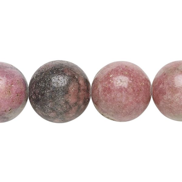 Rhodonite 1pkg1, round bead natural 15 inch 15-16mm image number 0