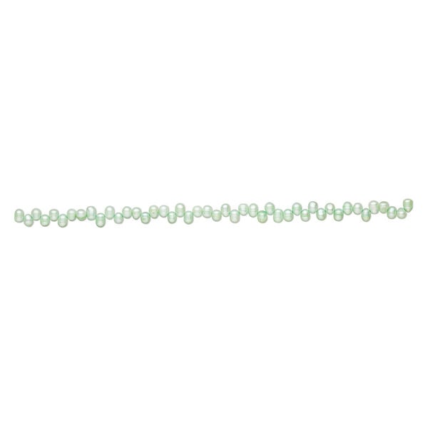 Freshwater pearl 1pkg1, top-drilled rice, 15.5-16 inch shamrock 6x5mm-9x6mm cultured image number 1