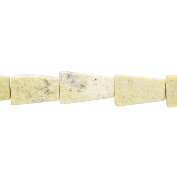 Peridot "jasper" 1pkg1, flat trapezoid bead natural 15 inch 12x8mm-14x9mm image number 0