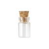 Component, glass and cork, clear, 18x11mm bottle with cork top and 6.5mm opening. Sold per pkg of 100. image number 1
