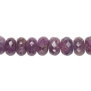 Purple sapphire 1pkg1, hand-cut faceted rondelle bead 8 inch 9x5mm-10x7mm