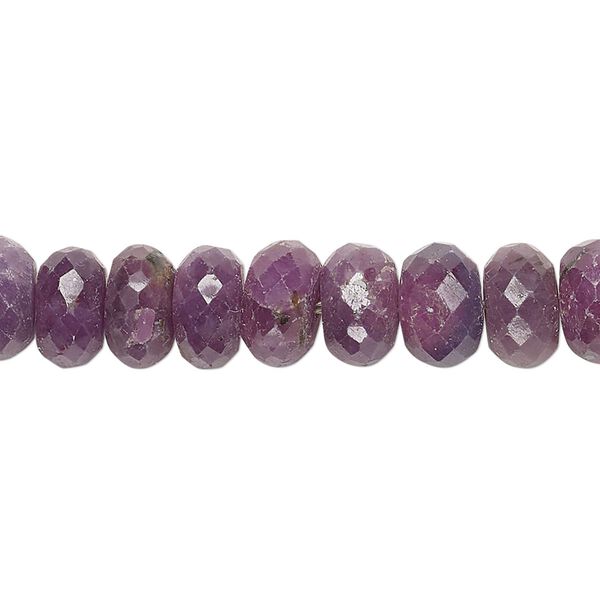 Purple sapphire 1pkg1, hand-cut faceted rondelle bead 8 inch 9x5mm-10x7mm image number 0