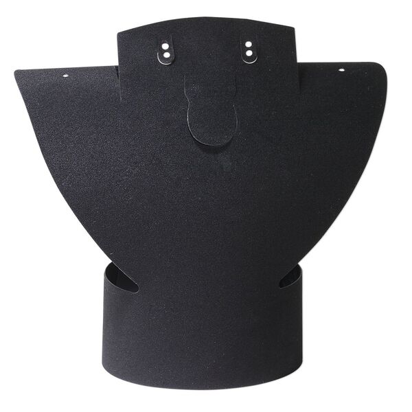 Display, foldable, necklace and earring, acrylic, flocked black, 6-1/4 x 6 x 2-1/4 inches assembled. Sold per pkg of 2. image number 0