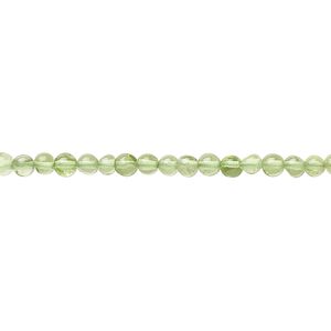Peridot 1pkg1, hand-cut round bead natural 15.5-16 inch 3mm