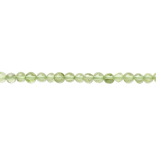 Peridot 1pkg1, hand-cut round bead natural 15.5-16 inch 3mm image number 0