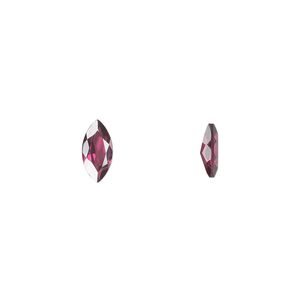 Rhodolite garnet 1pkg1, hand-cut faceted marquise gem natural 8x4mm