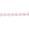 Bead, glass 1pkg8, opaque pink and white, 14mm hand-painted round. image number 1