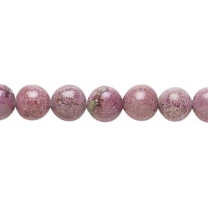 Charoite 1pkg1, round bead 15.5-16 inch 8mm