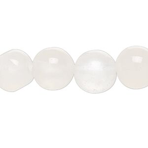 White moonstone 1pkg1, hand-cut round bead natural 15.5-16 inch 4mm