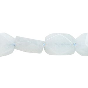 Aquamarine 1pkg1, faceted flat nugget bead 15.5-16 inch small