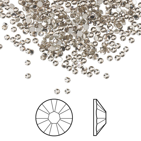 Flat back 144pk greige foil back, Crystal Passions® 1.7-1.9mm rose round SS5 2058 image number 0