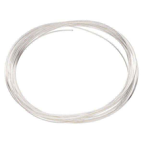 Memory wire, Beadalon®, silver-plated carbon steel, 3x2-1/4 inch oval bracelet, 0.6-0.75mm thick. Sold per 0.35-ounce pkg, approximately 20 loops. image number 0