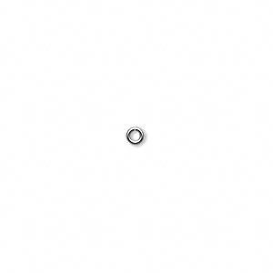 Jump ring, silver-plated brass, 3mm round, 1.5mm inside diameter, 20 gauge. Sold per pkg of 100.