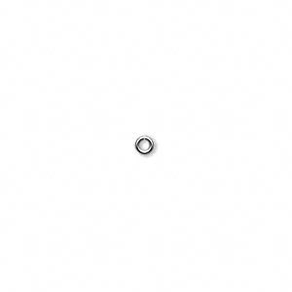 Jump ring, silver-plated brass, 3mm round, 1.5mm inside diameter, 20 gauge. Sold per pkg of 100. image number 0