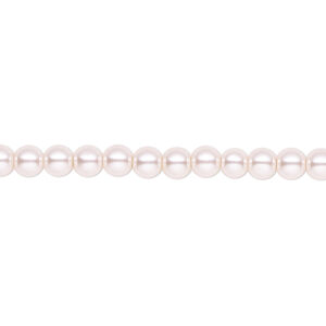 Pearl 2pk light pink, Celestial Crystal® 4mm round 15.5-16 inch