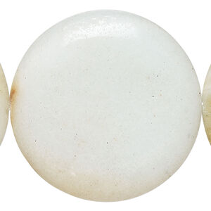 Flower amazonite 1pkg1, puffed flat round bead natural, 15 inch 39-40mm