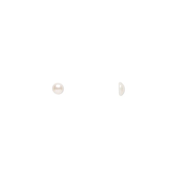 Cabochon 144pk crystal cream pearl, Crystal Passions® 2.7-2.9mm hotfix SS10 2080/4 image number 0