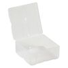 Organizer, Dot Box™, plastic, clear, 2-1/2 x 2-1/2 x 1-1/4 inch rectangle with pop-up lid. Sold individually. image number 1
