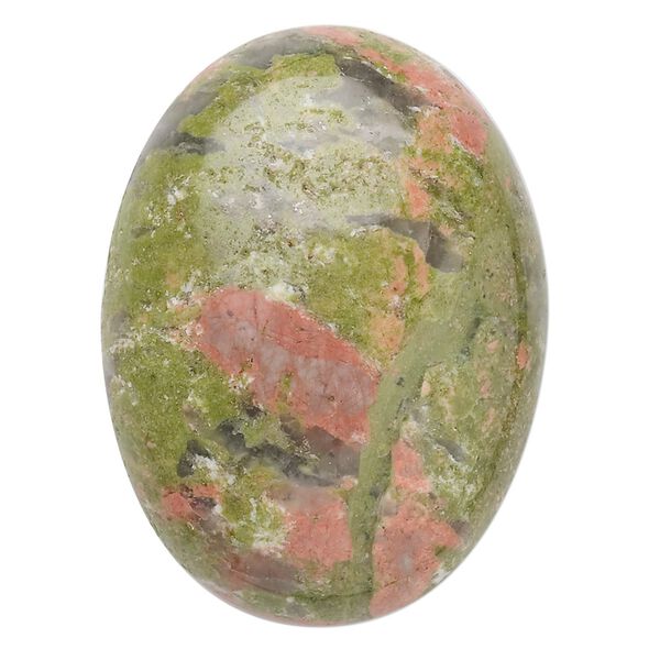 Unakite 1pkg1, calibrated oval cab natural 40x30mm image number 0