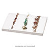 Display tray, leatherette and brass, white, 12-1/8 x 8 x 1-1/2 inches with 28 hooks. Sold individually. image number 1