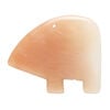 Peach aventurine 1pkg1, top-drilled and half-drilled Zuni-style bear focal natural, 34x23mm-38x30mm image number 1