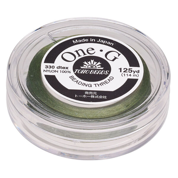 Thread, One-G™, nylon, pkg/125 yards, green, size 0. image number 0