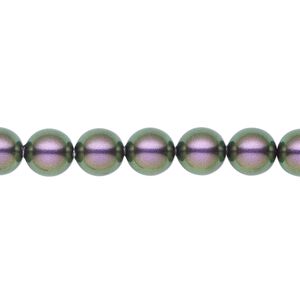 Pearl 50pk iridescent purple, Crystal Passions® 8mm round 5810