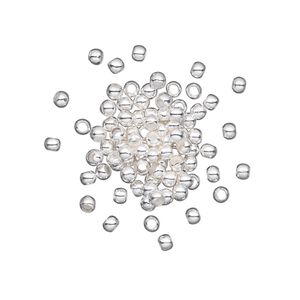 Crimp, silver-plated brass, 2.5mm round, 1.5mm inside diameter. Sold per pkg of 500.