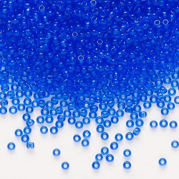 Seed bead, Preciosa Ornela Czech glass, pkg/500g, #11 rocaille, transparent light blue, (30050). image number 0