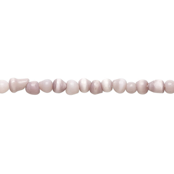 Bead, cat's eye glass (fiber optic glass), purple, 3-5mm round. Sold per 15-inch strand. image number 0