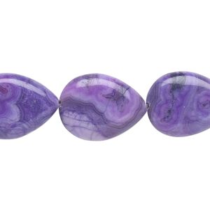Crazy lace agate 1pkg1, teardrop bead 8 inch 20x15mm