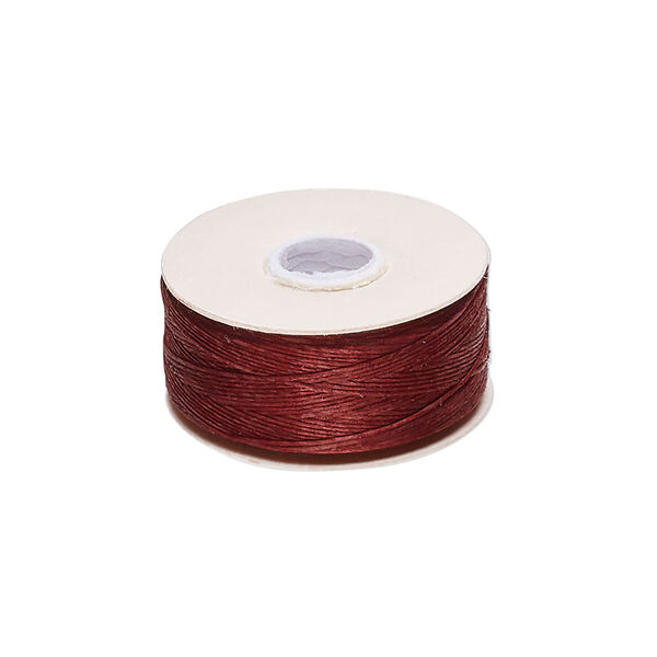 Thread, Nymo®, nylon, maroon, size D. Sold per 64 yard bobbin. image number 0