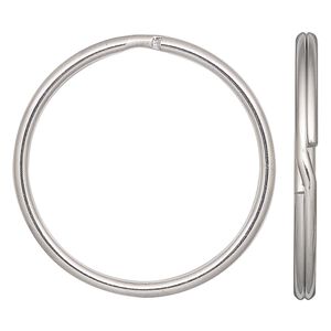 Split ring, stainless steel, 40mm round. Sold per pkg of 4.