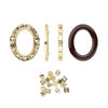 Mount, Miracle Mount™, enamel and gold-finished "pewter" (zinc-based alloy), brown, 39x32mm oval with 30x22mm oval setting. Sold per 18-piece set. image number 0