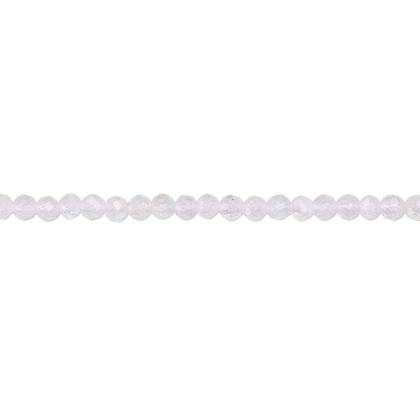 White moonstone 1pkg1, faceted round bead natural 13 inch 2mm image number 0