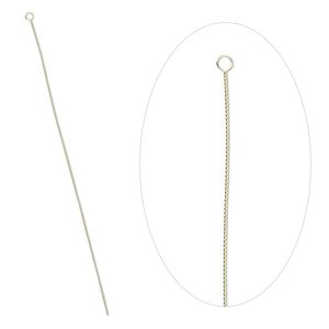 Needle, brass, #10 medium-heavy, 2-1/2 to 3-inch twisted wire. Sold per pkg of 100.