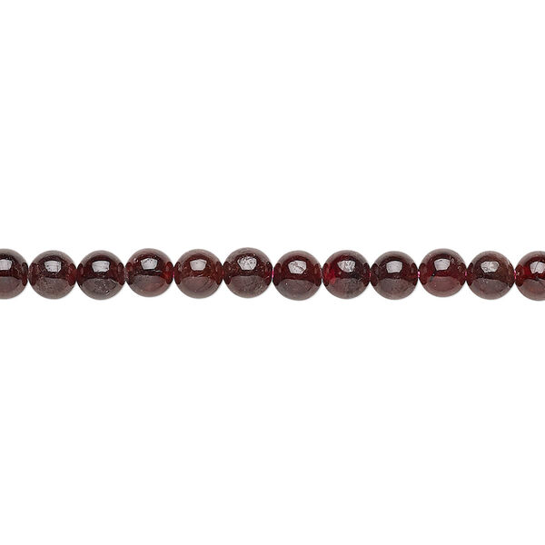 Bead, garnet (dyed), 3-4mm round, C grade, Mohs hardness 7 to 7-1/2. Sold per 15-inch strand. image number 0