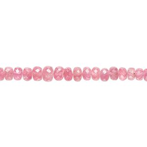 Pink spinel 1pkg1, hand-cut faceted rondelle bead natural 7 inch 2x1mm-5x3mm