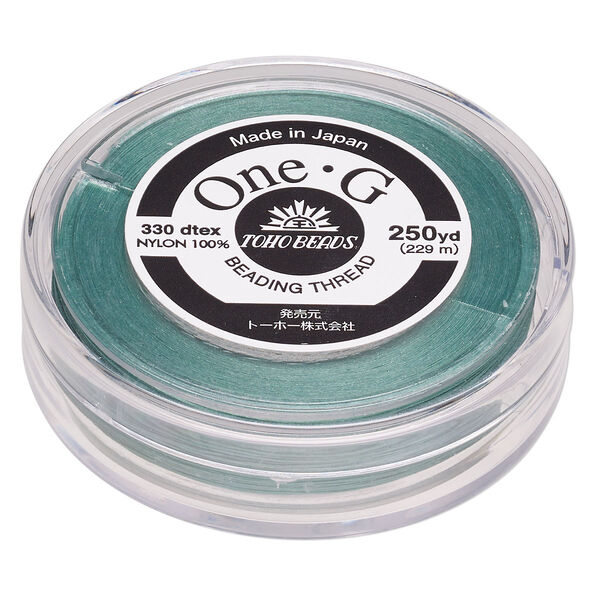 Thread, One-G™, nylon, pkg/250 yards, mint green, size 0. image number 0