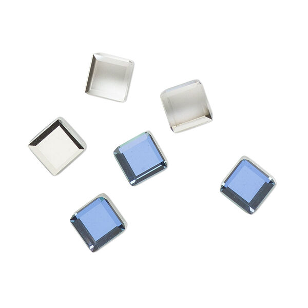 Flat back 6pk crystal heliotrope, Preciosa Czech crystal rhinestone 6mm cube image number 0
