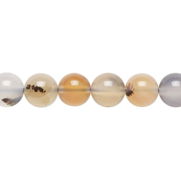 Bead, Madagascar multi-agate (natural), translucent to semitranslucent, 8mm round, B grade, Mohs hardness 6-1/2 to 7. Sold per 15-1/2" to 16" strand. image number 0