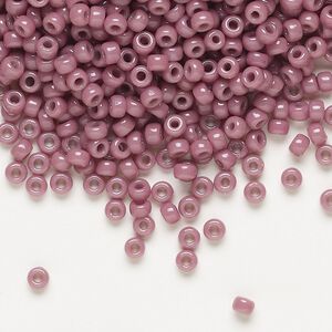 Seed bead, Miyuki, glass, pkg/50g, #8 rocaille, Duracoat® opaque outside dyed hydrangea, (RR-4487).