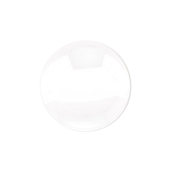 Cabochon, glass, transparent clear, 20mm non-calibrated round. Sold per pkg of 10. image number 0