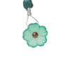 Green onyx / garnet 1pkg1, top-drilled hand-cut 1sided carved flower bead natural, 16mm image number 0