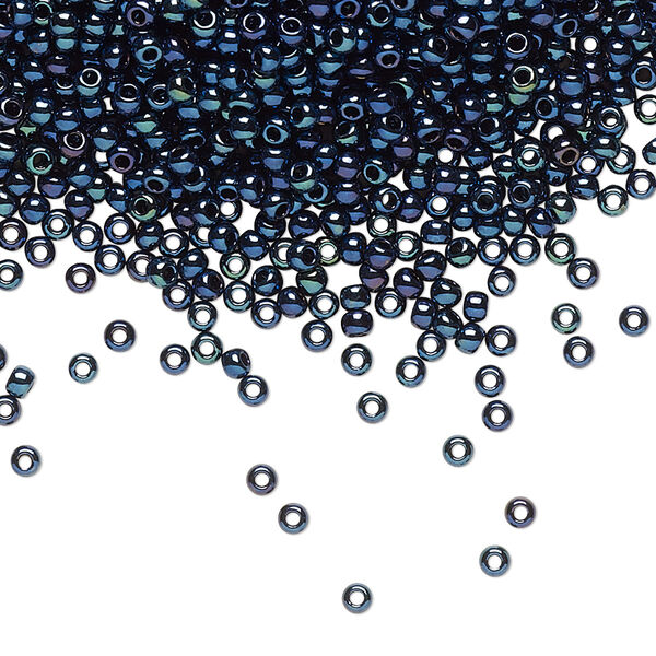 Seed bead, TOHO BEADS®, glass, pkg/250g, #11 round, opaque metallic Cosmos (TR-11-88). image number 0
