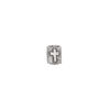 Bead, alphabet bead, pewter (tin-based alloy), pkg/1, antiqued, 8x6mm rectangle with cross. image number 0