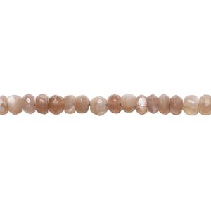 Coffee moonstone 1pkg1, hand-cut faceted irregular rondelle bead natural 15.5-16 inch 3x2mm-5x4mm
